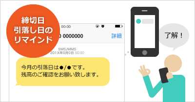 締切日 引落し日のリマインド